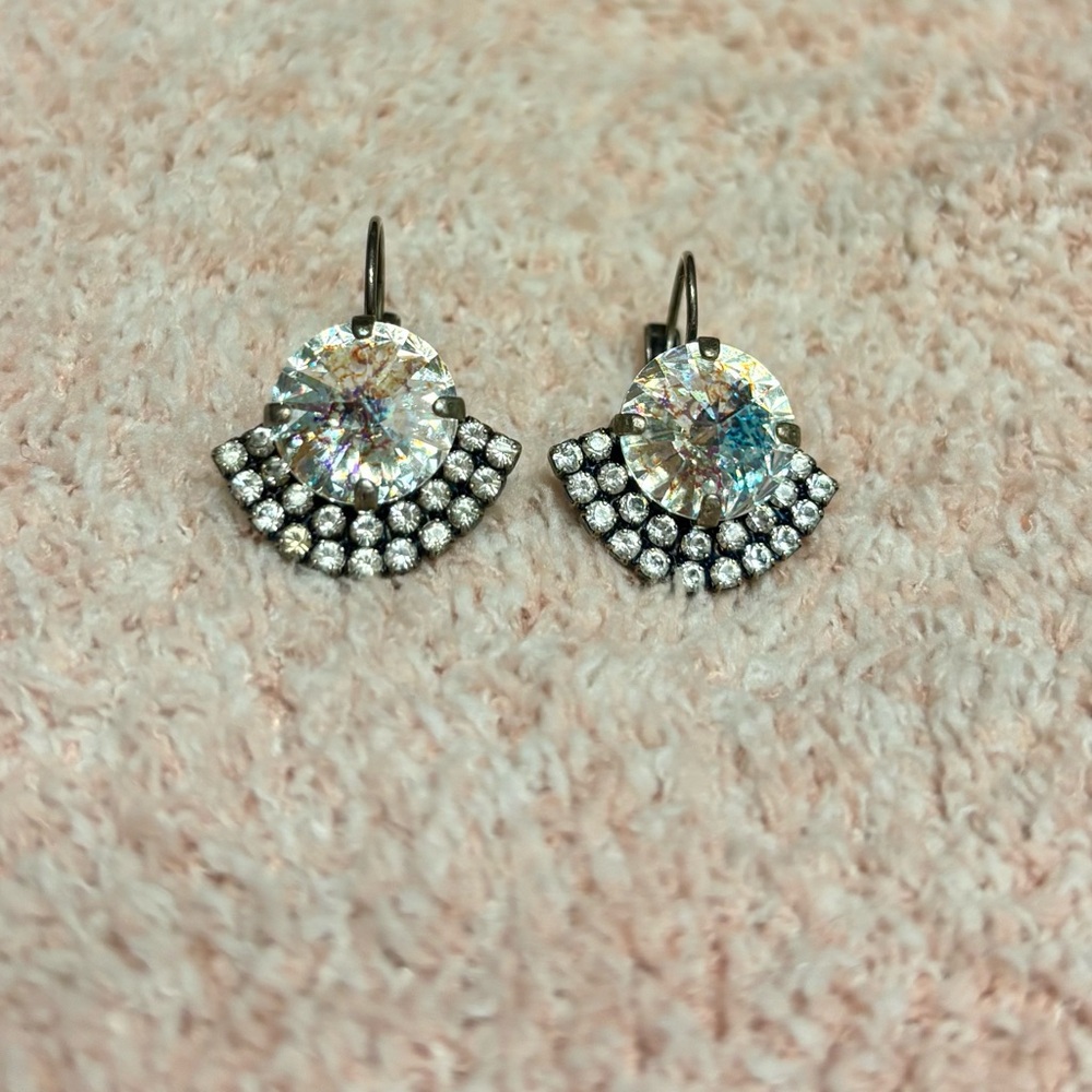 Art Deco Style Vintage Crystal Earrings